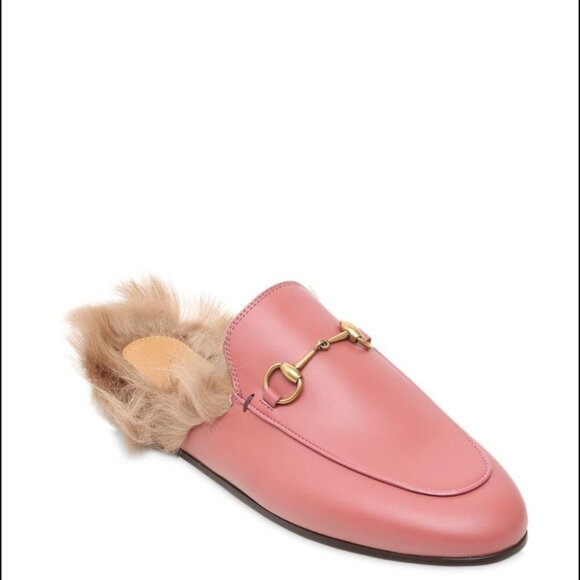 Gucci pink princetown mules with fur - Picture 3 of 12